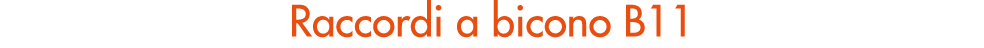 Raccordi a bicono B11